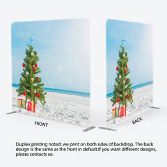 Lofaris Blue Sky Beach Christmas In July Pillow Case Backdrop