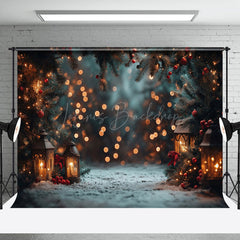 Lofaris Blurry Light Glitter Snowy Path Christmas Backdrop