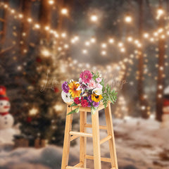 Lofaris Blurry Wild Field Light Strip Christmas Backdrop