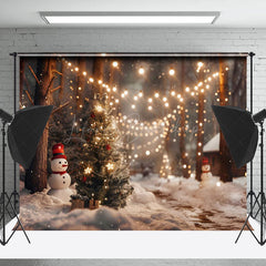 Lofaris Blurry Wild Field Light Strip Christmas Backdrop