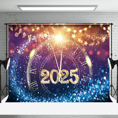 Lofaris Bokeh Glitter Clock 2025 New Year Party Backdrop