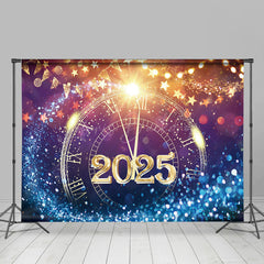 Lofaris Bokeh Glitter Clock 2025 New Year Party Backdrop