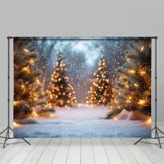 Lofaris Bokeh Glitter Light Xmas Tree Christmas Backdrop