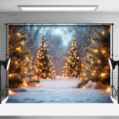 Lofaris Bokeh Glitter Light Xmas Tree Christmas Backdrop