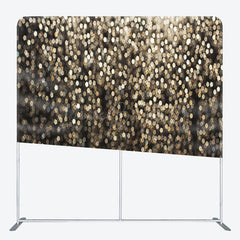 Lofaris Bokeh Golden Glitter Chic Tension Fabric Backdrop