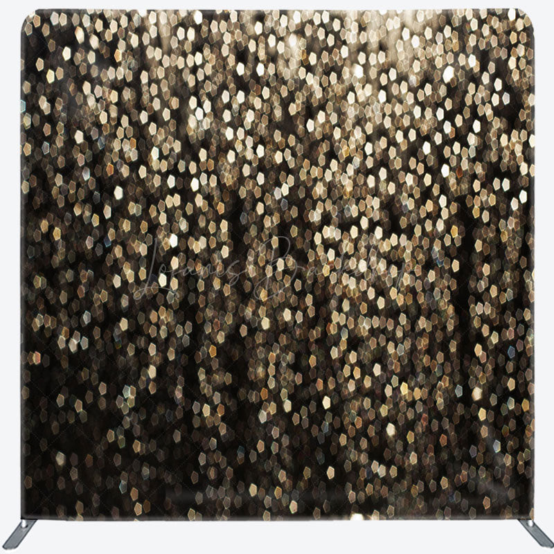 Lofaris Bokeh Golden Glitter Chic Tension Fabric Backdrop