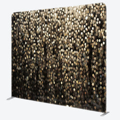 Lofaris Bokeh Golden Glitter Chic Tension Fabric Backdrop