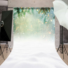 Lofaris Bokeh Shiny Snow Wonderland Merry Christmas Backdrop