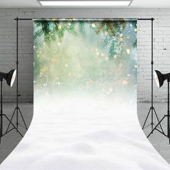 Lofaris Bokeh Shiny Snow Wonderland Merry Christmas Backdrop