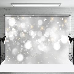 Lofaris Bokeh Silver Dots Starts Portrait Photo Backdrop