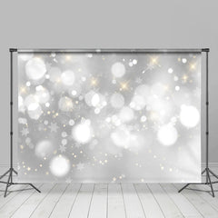 Lofaris Bokeh Silver Dots Starts Portrait Photo Backdrop