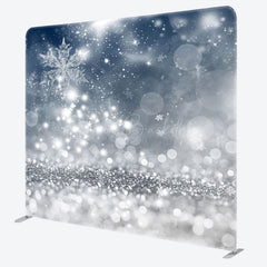 Lofaris Bokeh Snowy Night Christmas Pillow Case Backdrop