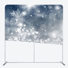 Lofaris Bokeh Snowy Night Christmas Pillow Case Backdrop