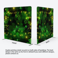 Lofaris Bokeh St Patrick Clover Sparkle Pillow Case Backdrop