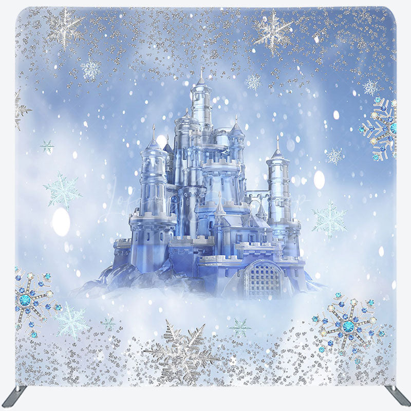 Lofaris Bokeh Winter Snow Castle Kids Pillow Case Backdrop