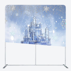 Lofaris Bokeh Winter Snow Castle Kids Pillow Case Backdrop