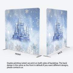 Lofaris Bokeh Winter Snow Castle Kids Pillow Case Backdrop