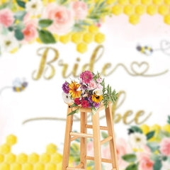 Lofaris Bride To Bee Honeycomb Floral Bridal Shower Backdrop