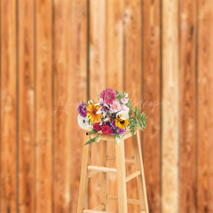 Lofaris Bright Brown Natural Wood Grain Photography Backdrop