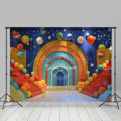 Lofaris Bright Colorful Arch Balloons Room Set Backdrop