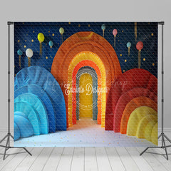 Lofaris Bright Colorful Arch Balloons Room Set Backdrop