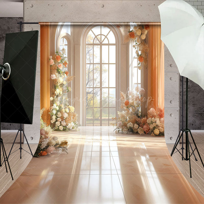 Lofaris Bright Luxurious Auditorium Floral Wedding Backdrop