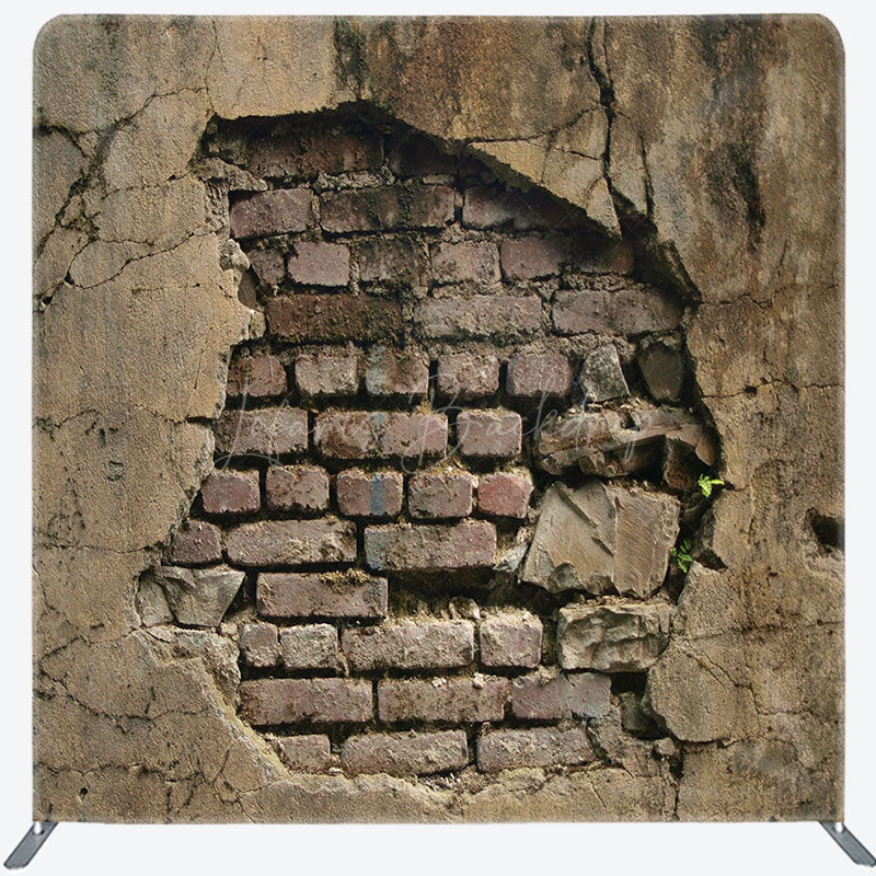 Lofaris Broken Brick Wall Photography Square Tension Backdrop