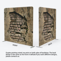 Lofaris Broken Brick Wall Photography Square Tension Backdrop