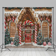 Lofaris Brown Festive Christmas Vibe House Room Set Backdrop