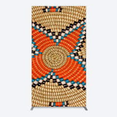 Lofaris Brown Orange Braided Twine Ethiopian Rectangle Backdrop