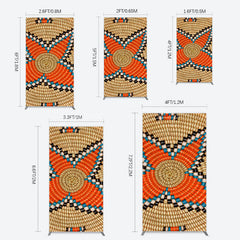 Lofaris Brown Orange Braided Twine Ethiopian Rectangle Backdrop