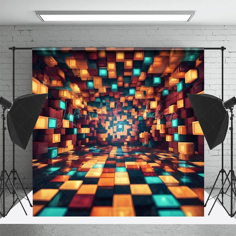 Lofaris Building Blocks Abstract Lights Dance Party Backdrop