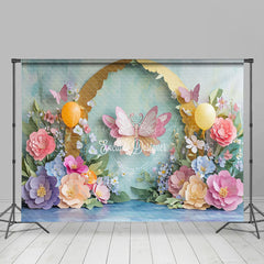 Lofaris Butterfly Colorful Floral Aesthetic Photo Backdrop