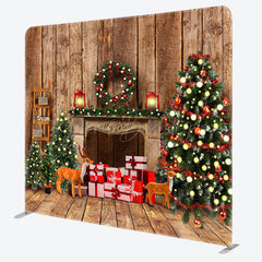 Lofaris Cabin Lights Merry Christmas Pillow Cover Backdrop