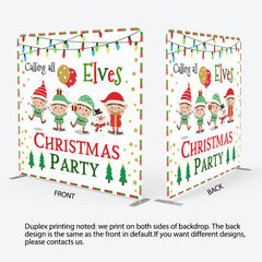 Lofaris Calling All Elves Christmas Pillow Case Backdrop