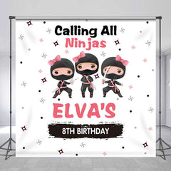 Lofaris Calling All Ninjas Dart Custom 8th Birthday Backdrop