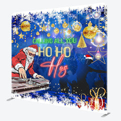 Lofaris Calling Ho Hos Disco Santa Christmas Backdrop