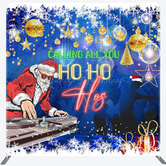 Lofaris Calling Ho Hos Disco Santa Christmas Backdrop