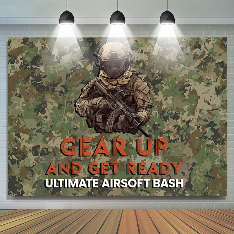 Lofaris Camouflage Soldier Ultimate Airsoft Bash Backdrop