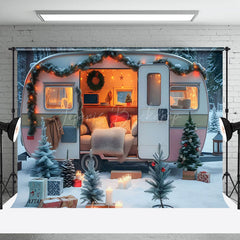 Lofaris Camper Van Festive Warm Interior Winter Backdrop