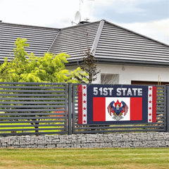 Lofaris Canada 51st State Eagle Banner Sign for Decor