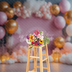 Lofaris Candle Lighted Balloon Fairy Tale Cake Smash Backdrop