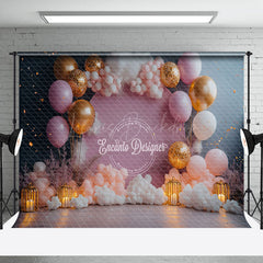 Lofaris Candle Lighted Balloon Fairy Tale Cake Smash Backdrop