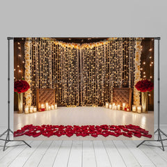 Lofaris Candlelight Lighed Glitter Valentines Day Backdrop