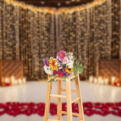 Lofaris Candlelight Lighed Glitter Valentines Day Backdrop