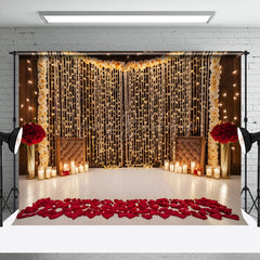 Lofaris Candlelight Lighed Glitter Valentines Day Backdrop