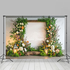 Lofaris Candlelight Spring Greenery Floral Wedding Backdrop