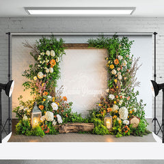 Lofaris Candlelight Spring Greenery Floral Wedding Backdrop