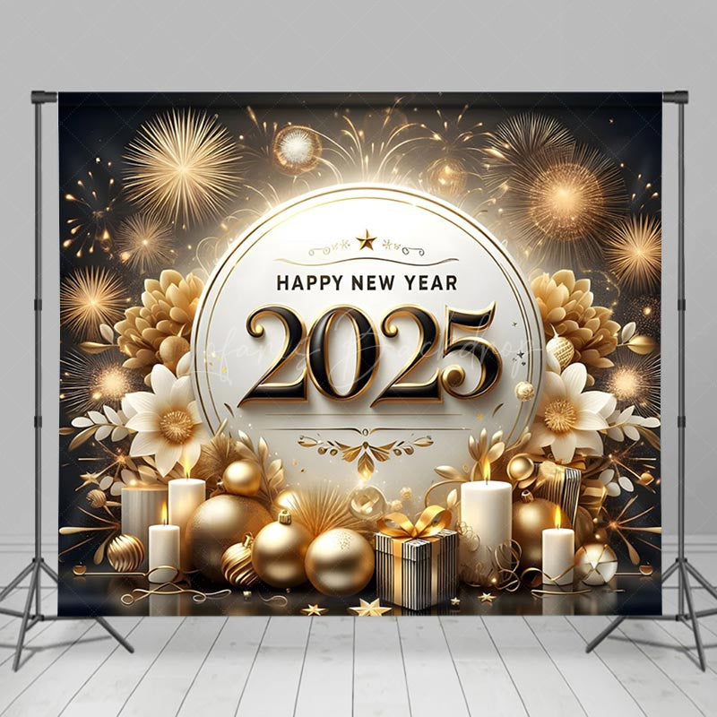 Lofaris Candles Flowers Welcome The New Year 2025 Backdrop