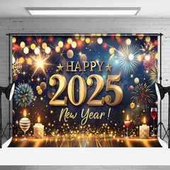 Lofaris Candles Red Wine 2025 Happy New Year Party Backdrop